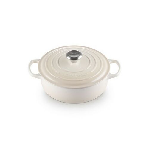 Le Creuset lage gietijzeren ronde braadpan 24 cm / 3.1 liter - bamboo [CLONE]