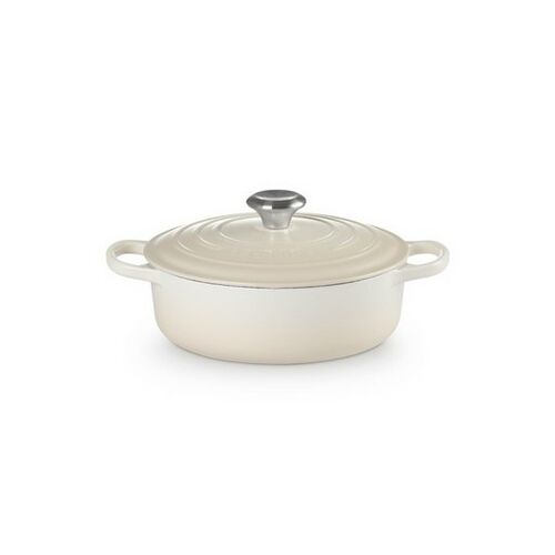 Le Creuset lage gietijzeren ronde braadpan 24 cm / 3.1 liter - bamboo [CLONE]