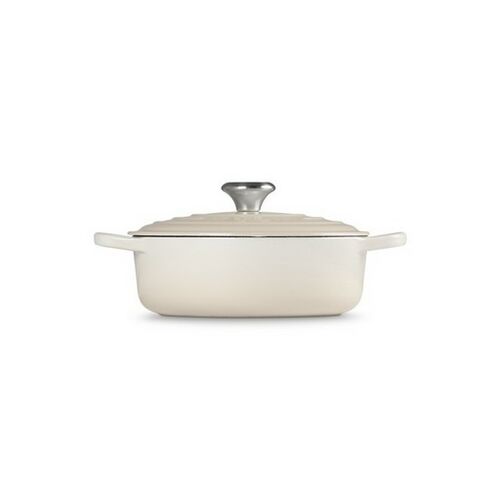 Le Creuset lage gietijzeren ronde braadpan 24 cm / 3.1 liter - bamboo [CLONE]