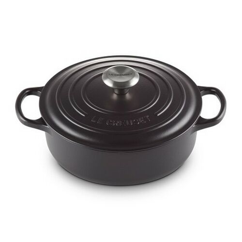 Le Creuset lage gietijzeren ronde braadpan 30 cm / 6.2 liter - mat zwart