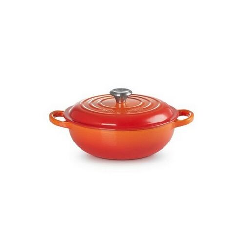 Le Creuset gietijzeren marmite - 22 cm / 2.2 liter - oranjerood