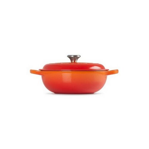 Le Creuset gietijzeren marmite - 22 cm / 2.2 liter - oranjerood