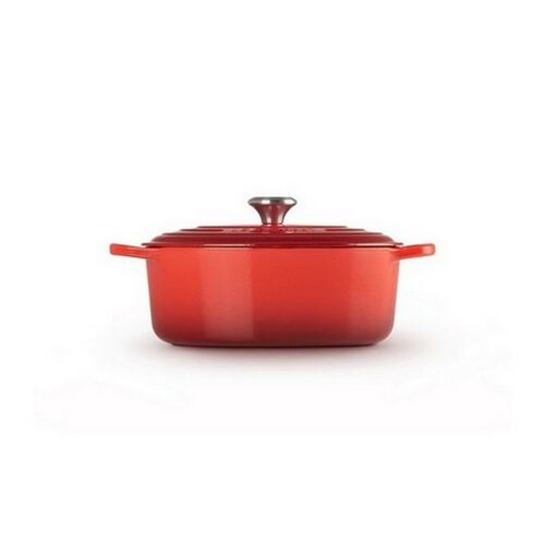 Le Creuset lage gietijzeren ovale braadpan - 27 cm / 3.4 liter - kersenrood