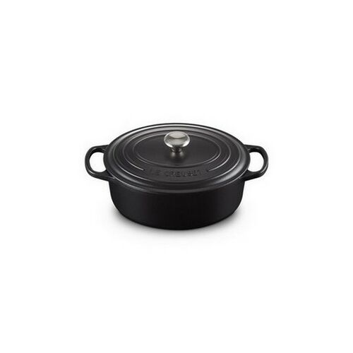 Le Creuset gietijzeren ovale braadpan 27 cm / 4.1 liter - mat zwart