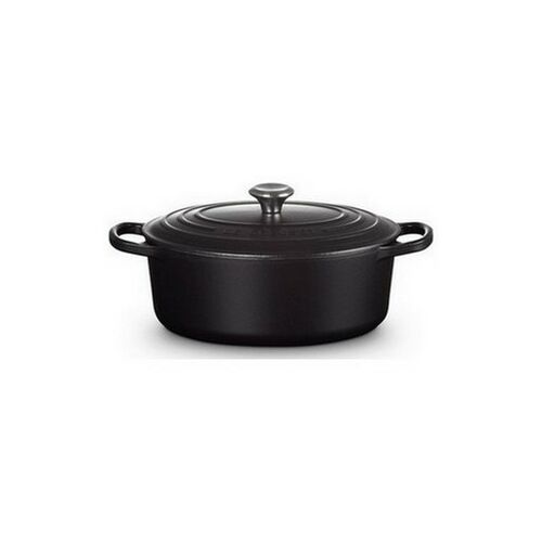 Le Creuset gietijzeren ovale braadpan - 27 cm / 3.4 liter - mat zwart