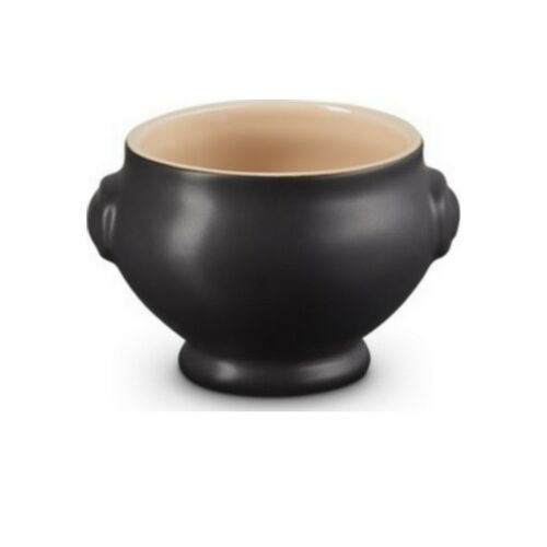Le Creuset aardewerk soepkom - 11 cm / 0.6 liter - mat zwart