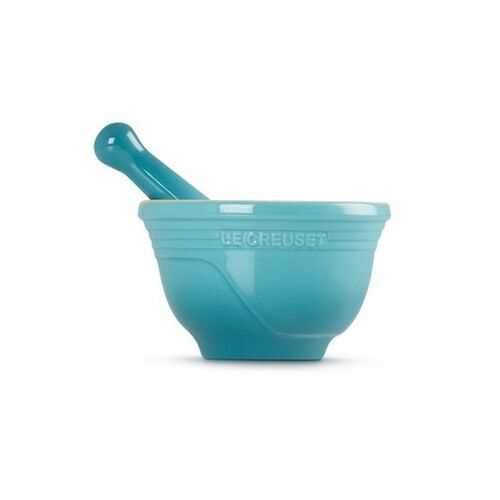 Le Creuset aardewerken vijzel - caribbean blue