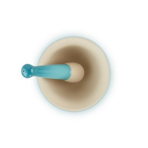 Le Creuset aardewerken vijzel - caribbean blue