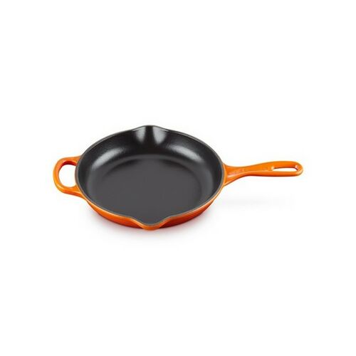 Le Creuset ronde gietijzeren skillet - 23 cm - oranjerood