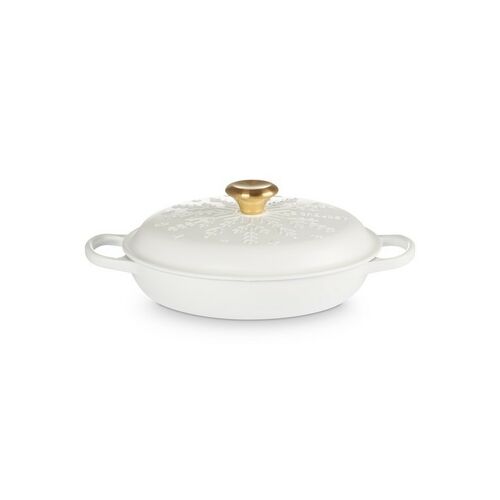 Le Creuset gietijzeren campagnard Xmas 26 cm / 2.2 liter - wit