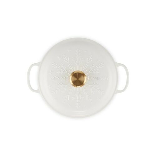 Le Creuset gietijzeren campagnard Xmas 26 cm / 2.2 liter - wit