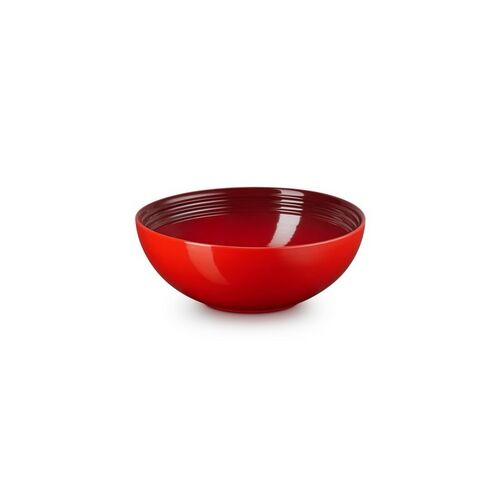 Le Creuset aardewerken serveerbowl L - 24 cm - kersenrood