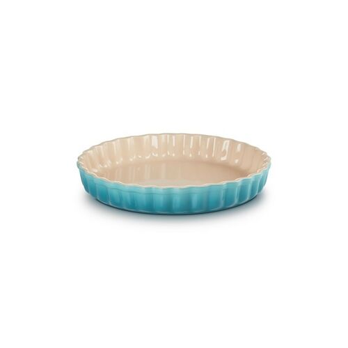 Le Creuset aardewerken taartvorm - 28 cm - caribbean blue