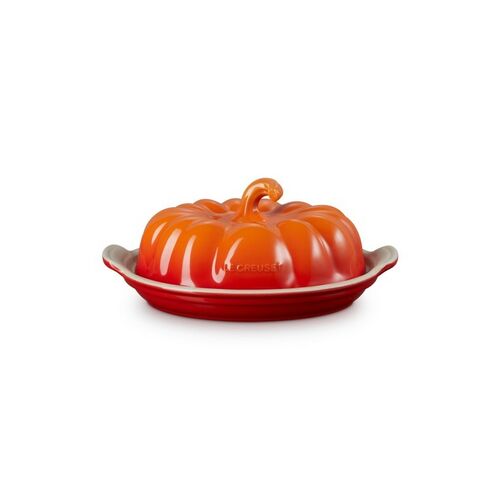 Le Creuset aardewerken botervloot pompoen - oranjerood