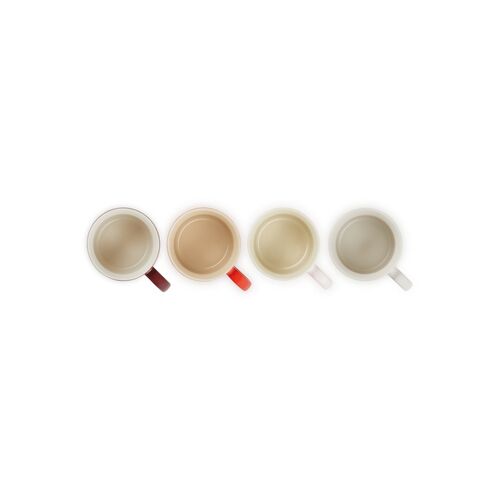 Le Creuset set van 4 aardewerken koffiebekers - 0.2 liter - petits fours
