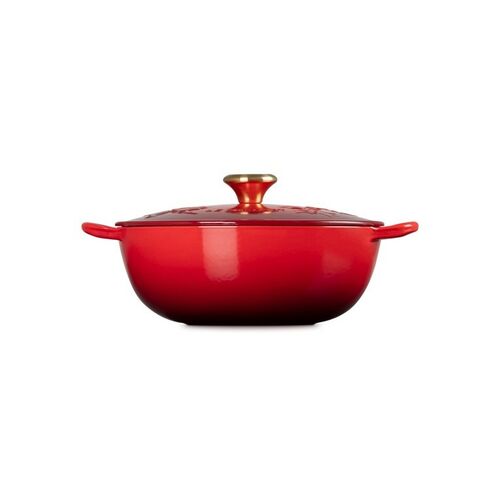 Le Creuset gietijzeren marmite - 26 cm / 4.1 liter - Holly - kersenrood