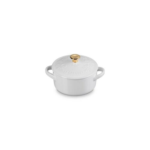 Le Creuset aardewerken mini-braadpan Holly - 10 cm / 0.25 liter - wit