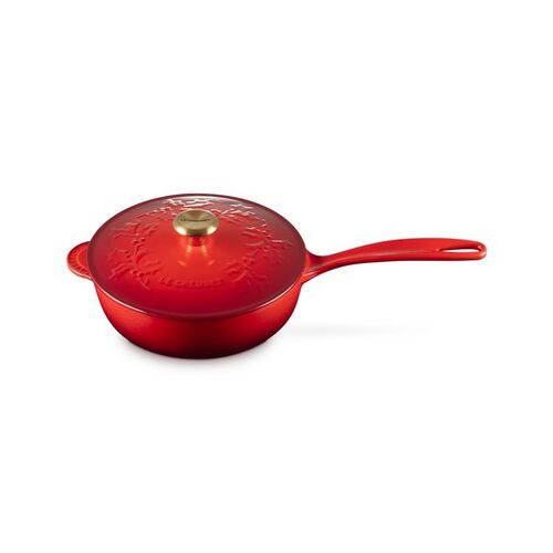 Le Creuset gietijzeren steelpan - Holly - kersenrood