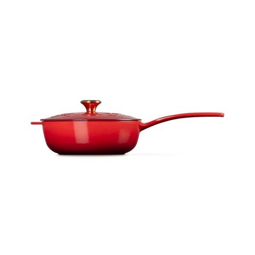 Le Creuset gietijzeren steelpan - Holly - kersenrood