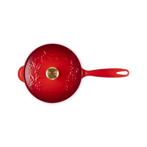Le Creuset gietijzeren steelpan - Holly - kersenrood