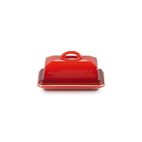 Le Creuset aardewerken botervloot - kersenrood