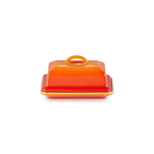 Le Creuset aardewerken botervloot - oranjerood