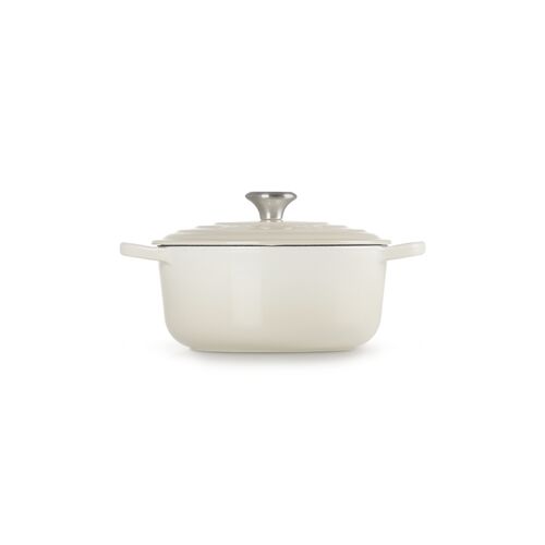 Le Creuset gietijzeren ronde braadpan 20 cm / 2.4 liter - meringue
