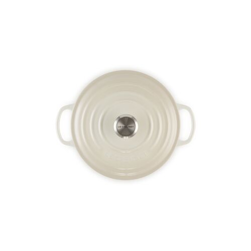 Le Creuset gietijzeren ronde braadpan 20 cm / 2.4 liter - meringue
