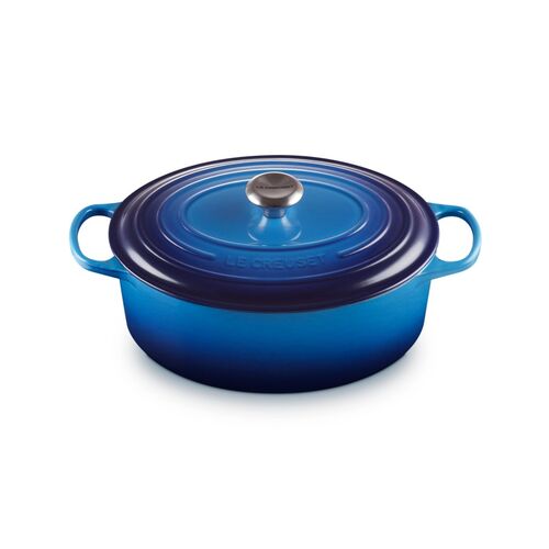 Le Creuset gietijzeren ovale braadpan 31 cm / 6.3 liter - azure