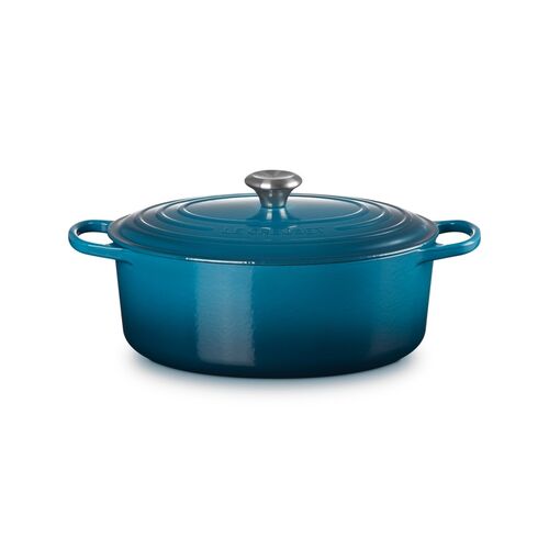 Le Creuset gietijzeren ovale braadpan 31 cm / 6.3 liter - deep teal