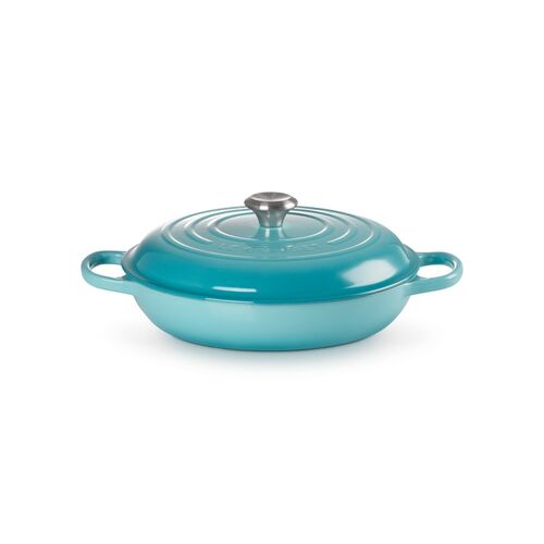 Le Creuset gietijzeren campagnard 30 cm / 3.5 liter - caribbean blue