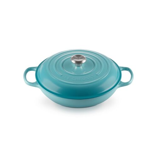 Le Creuset gietijzeren campagnard 30 cm / 3.5 liter - caribbean blue