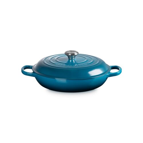 Le Creuset gietijzeren campagnard 30 cm / 3.5 liter - deep teal