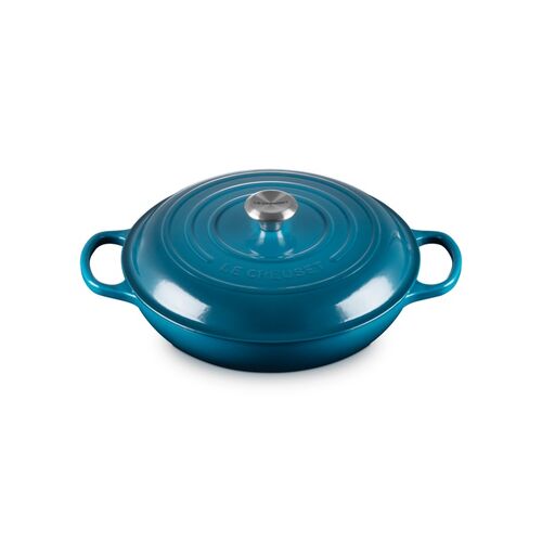 Le Creuset gietijzeren campagnard 30 cm / 3.5 liter - deep teal