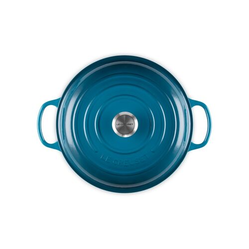 Le Creuset gietijzeren campagnard 30 cm / 3.5 liter - deep teal