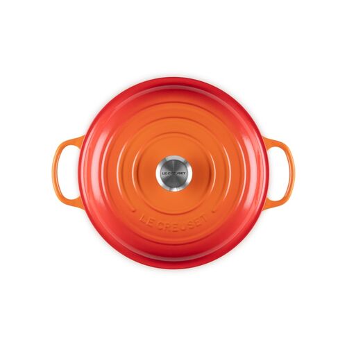 Le Creuset gietijzeren campagnard 30 cm / 3.5 liter - oranjerood