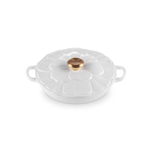 Le Creuset gietijzeren campagnard bloesem 26 cm / 2.2 liter - wit