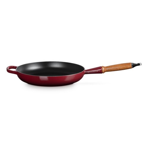 Le Creuset gietijzeren Signature koekenpan met houten handvat - 28 cm / 2.6 liter - rhône
