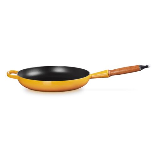 Le Creuset gietijzeren Signature koekenpan met houten handvat - 28 cm / 2.6 liter - nectar