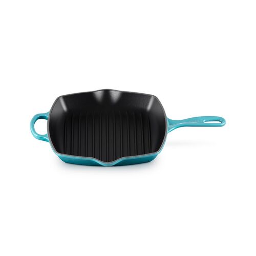 Le Creuset vierkante gietijzeren Grillit® - 26 cm - caribbean blue