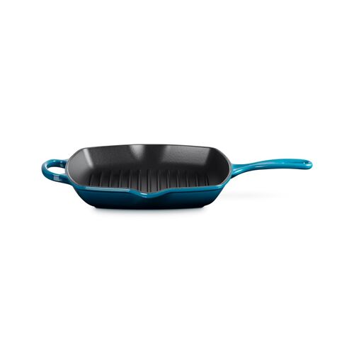 Le Creuset vierkante gietijzeren Grillit® - 26 cm - deep teal