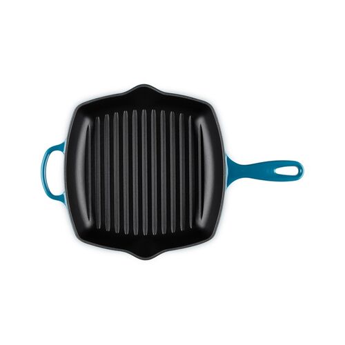 Le Creuset vierkante gietijzeren Grillit® - 26 cm - deep teal