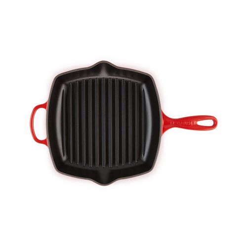 Le Creuset vierkante gietijzeren Grillit® - 26 cm - kersenrood