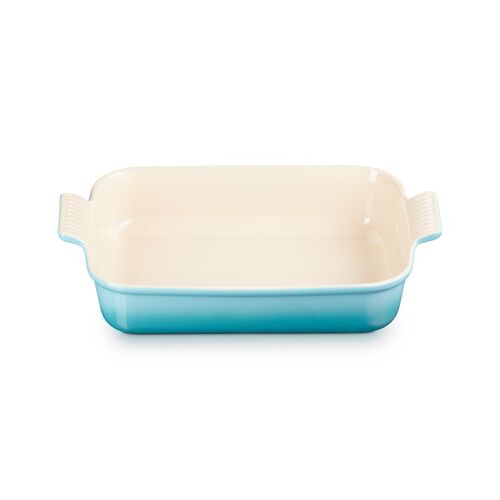 Le Creuset aardewerken rechthoekige ovenschaal - 32 cm / 4.0 liter - caribbean blue