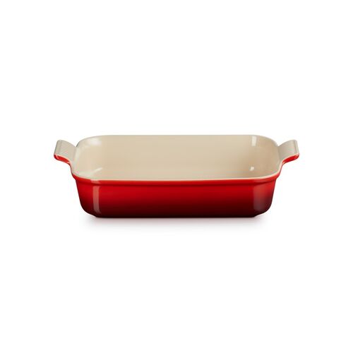 Le Creuset aardewerken rechthoekige ovenschaal - 32 cm / 4.0 liter - kersenrood