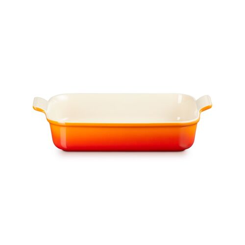 Le Creuset aardewerken rechthoekige ovenschaal - 32 cm / 4.0 liter - oranjerood