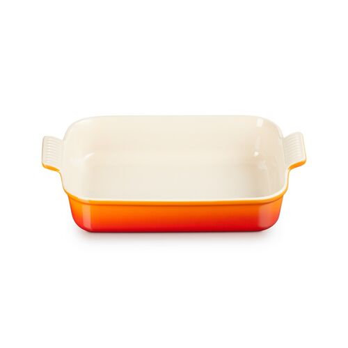 Le Creuset aardewerken rechthoekige ovenschaal - 32 cm / 4.0 liter - oranjerood