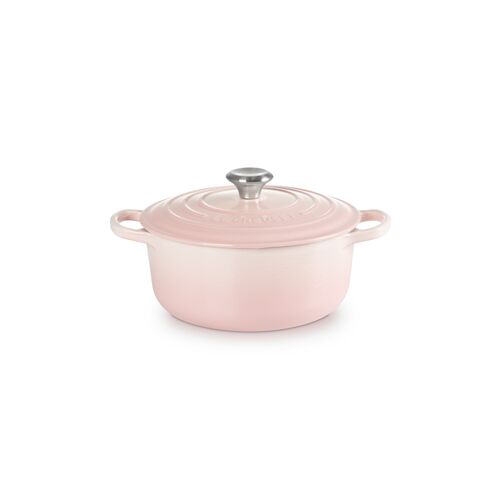 Le Creuset gietijzeren ronde braadpan 20 cm / 2.4 liter - shell pink