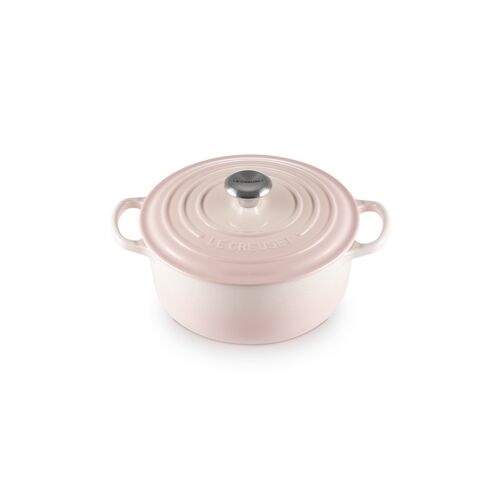 Le Creuset gietijzeren ronde braadpan 20 cm / 2.4 liter - shell pink