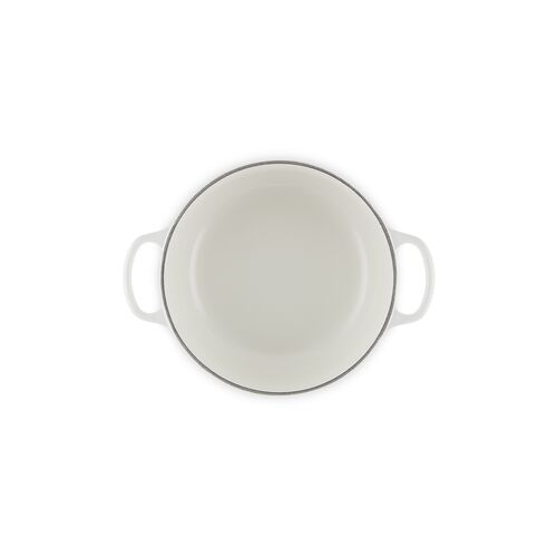 Le Creuset gietijzeren ronde braadpan 20 cm / 2.4 liter - wit